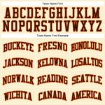 Custom Brown Orange Throwback Basketball Jersey - Authentic Basketball Apparel Custom Cream Brown-Orange Authentic Throwback