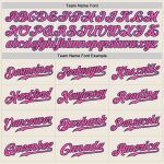Custom Baseball Jersey - Authentic Cream Light Blue Black Pink Design Custom Cream Light Blue Black-Pink Authentic Baseball