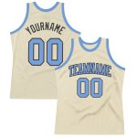 Custom light blue and steel gray throwback basketball jersey