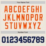 Custom Navy Orange Authentic Baseball Jersey - Personalized Cream Design Custom Cream Navy-Orange Authentic Baseball Jersey