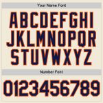 Custom Performance T-Shirt in Cream Navy-Orange - Comfortable Athletic Wear for Active Lifestyle Custom Cream Navy-Orange