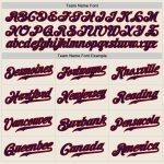Custom Navy-Red Pinstripe Baseball Jersey - Authentic Raglan Sleeves, Cream Color Custom Cream Navy Pinstripe Navy-Red Authentic