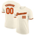 Custom Performance T-Shirt Orange Black - Style 6660, Comfortable Athletic Wear for Men and Women Custom Cream Orange-Black
