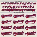 Custom Red-Royal Softball Jersey Unisex Two-Button Cream Design Custom Cream Red-Royal Two-Button Unisex Softball Jersey
