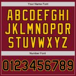 Custom Baseball Jersey - Authentic Crimson Black Gold Design Custom Crimson Black-Gold Authentic Baseball Jersey