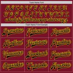 Custom Varsity Letterman Jacket Crimson Black-Gold Full-Snap Bomber Style Custom Crimson Black-Gold Bomber Full-Snap Varsity