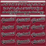 Custom Crimson Black and White Baseball Jersey - Authentic Design, Great Fit Custom Crimson Black-White Authentic Baseball