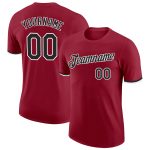 Custom Performance T-Shirt - Crimson Black and White Design Custom Crimson Black-White Performance T-Shirt