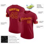 Custom Crimson-Gold Performance T-Shirt for Men - Lightweight, Breathable Fitness Tee Custom Crimson Crimson-Gold Performance