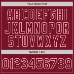 Custom Maroon Cream Bomber Varsity Letterman Jacket - Full-Snap Fashion Outerwear Custom Crimson Maroon-Cream Bomber Full-Snap