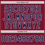 Custom Crimson Navy White Softball Jersey Unisex Two-Button Design Custom Crimson Navy-White Two-Button Unisex Softball Jersey