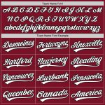 Custom Crimson Baseball Jersey - Authentic White and Black Team Gear Custom Crimson White-Black Authentic Baseball Jersey