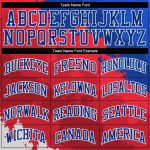 Custom Basketball Jersey Sublimation Suit Red-Royal Round Neck Design Custom Figure Red-Royal Round Neck Sublimation Basketball