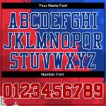 Custom Basketball Jersey Sublimation Suit Red-Royal Round Neck Design Custom Figure Red-Royal Round Neck Sublimation Basketball