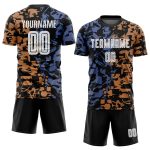 Custom Soccer Jersey Sublimation Uniform - Black and White Third Figure Custom Figure White-Black Third Sublimation Soccer