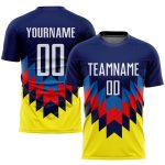 White-Gold Sublimation Soccer Jersey - Custom Athletic Figure Uniform Custom Figure White-Gold Sublimation Soccer Uniform