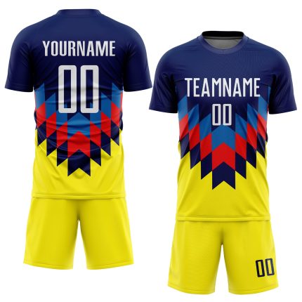White-Gold Sublimation Soccer Jersey - Custom Athletic Figure Uniform Custom Figure White-Gold Sublimation Soccer Uniform