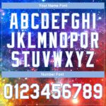 Galactic White Light Blue 3D Bomber Varsity Letterman Jacket Custom Design Custom Galactic White-Light Blue 3D Bomber Full-Snap