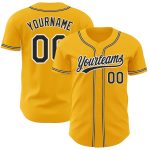 Custom gold, black and white baseball jersey