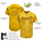 Custom Gold-Black 3D Pattern Baseball Jersey - Authentic Design for Sports Fans Custom Gold Gold-Black 3D Pattern Design