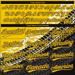 Custom Gold Black 3D Pattern Baseball Jersey - Authentic Style 8179 Custom Gold Gold-Black 3D Pattern Design Authentic Baseball