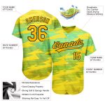 Custom Gold Black Light Blue 3D Pattern Baseball Jersey - Authentic Design Custom Gold Gold Black-Light Blue 3D Pattern Design