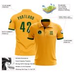 Custom Gold Green Golf Polo Shirt - Performance Activewear for Men Custom Gold Green Performance Golf Polo Shirt