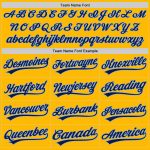 Personalized Gold Navy Light Blue Baseball Jersey - Authentic Custom Design Custom Gold Navy-Light Blue Authentic Baseball