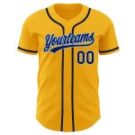 Personalized Gold Navy Light Blue Baseball Jersey - Authentic Custom Design Custom Gold Navy-Light Blue Authentic Baseball
