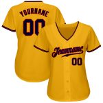 Custom Navy-Red Gold Baseball Jersey - Authentic Design, Personalized Sports Apparel Custom Gold Navy-Red Authentic Baseball