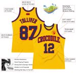 Custom Gold Navy Red Basketball Jersey - Authentic Throwback Style Custom Gold Navy-Red Authentic Throwback Basketball Jersey
