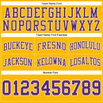 Gold Purple-White Custom Authentic Basketball Shorts - Throwback Style Custom Gold Purple-White Authentic Throwback Basketball
