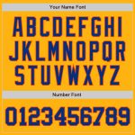 Custom Gold Royal-Orange Baseball Jersey - Authentic Team Sportswear Custom Gold Royal-Orange Authentic Baseball Jersey