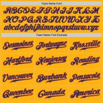 Custom Gold Royal-Orange Baseball Jersey - Authentic Team Sportswear Custom Gold Royal-Orange Authentic Baseball Jersey