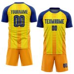 Custom Gold Royal Orange Soccer Jersey - Sublimation Uniform for Team Sports Custom Gold Royal-Orange Sublimation Soccer