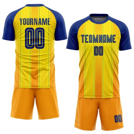 Custom Gold Royal Orange Soccer Jersey - Sublimation Uniform for Team Sports Custom Gold Royal-Orange Sublimation Soccer