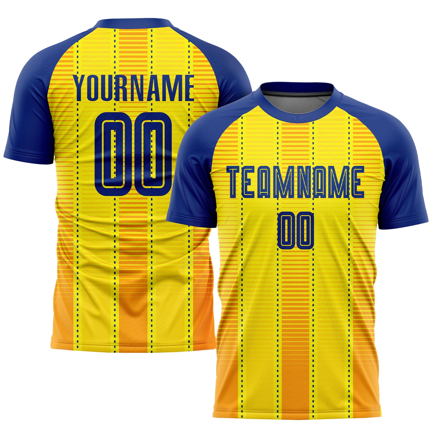 Custom Gold Royal Orange Soccer Jersey - Sublimation Uniform for Team Sports Custom Gold Royal-Orange Sublimation Soccer