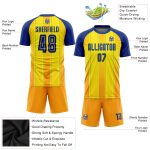 Custom Gold Royal Orange Soccer Jersey - Sublimation Uniform for Team Sports Custom Gold Royal-Orange Sublimation Soccer