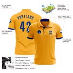 Custom Gold Performance Golf Polo Shirt - Royal Design for Men Custom Gold Royal Performance Golf Polo Shirt