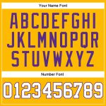 Custom Gold Purple White Authentic Basketball Jersey - Throwback Style Custom Gold White-Purple Authentic Throwback Basketball