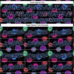 Custom Graffiti Black Light Blue 3D Dots Kiss Lips Baseball Jersey Authentic Custom Graffiti Pattern Black-Light Blue 3D