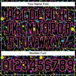 Black-Pink Custom Graffiti 3D Neon Splatter Baseball Jersey - Style 7876 Custom Graffiti Pattern Black-Pink 3D Neon Splatter