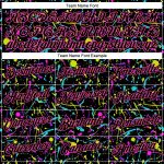 Custom Graffiti Pattern Black Pink Neon Splatter 3D Performance T-Shirt Style 1481 Custom Graffiti Pattern Black-Pink 3D