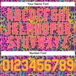 Gold-Pink 3D Colorful Leopard Custom Graffiti Baseball Jersey Authentic Custom Graffiti Pattern Gold-Pink 3D Colorful Leopard