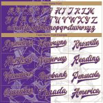 Purple Old Gold Graffiti 3D Scratch Pattern Full-Snap Varsity Bomber Jacket - Custom Letterman Style Custom Graffiti Pattern