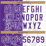 Purple Old Gold Graffiti 3D Scratch Pattern Full-Snap Varsity Bomber Jacket - Custom Letterman Style Custom Graffiti Pattern