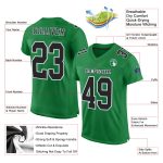 Grass Green Black-White Authentic Football Jersey Custom Design for Fans Custom Grass Green Black-White Mesh Authentic Football