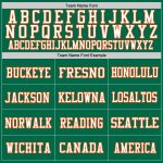 Authentic Football Jersey Custom Grass Green with White-Orange Mesh Design Custom Grass Green White-Orange Mesh Authentic