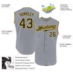 Custom Gray Black Gold Sleeveless Baseball Jersey - Authentic Athletic Apparel Custom Gray Black-Gold Authentic Sleeveless