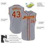 Custom Gray Crimson Gold Sleeveless Baseball Jersey - Authentic Sports Apparel Custom Gray Crimson-Gold Authentic Sleeveless